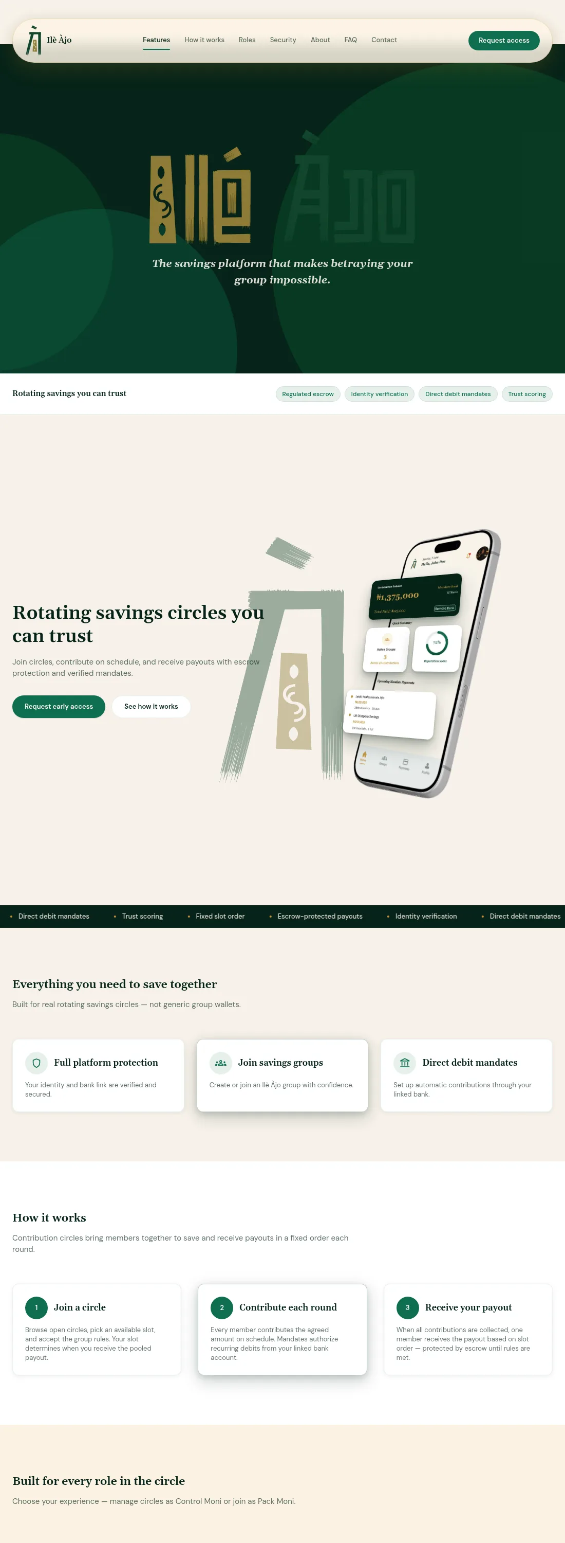 Ilè Àjo rotating savings website